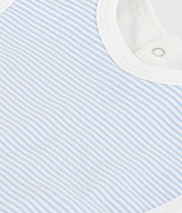 L&auml;tzchen f&uuml;r Neugeborene aus Baumwolle mit Streifen blau/weiss