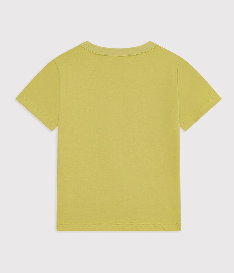 Kurz&auml;rmeliges Kinder T-Shirt aus einfarbiger Baumwolle gr&uuml;n