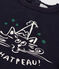 Langärmeliges bedrucktes Baby-T-Shirt aus Baumwolle blau SMOKING