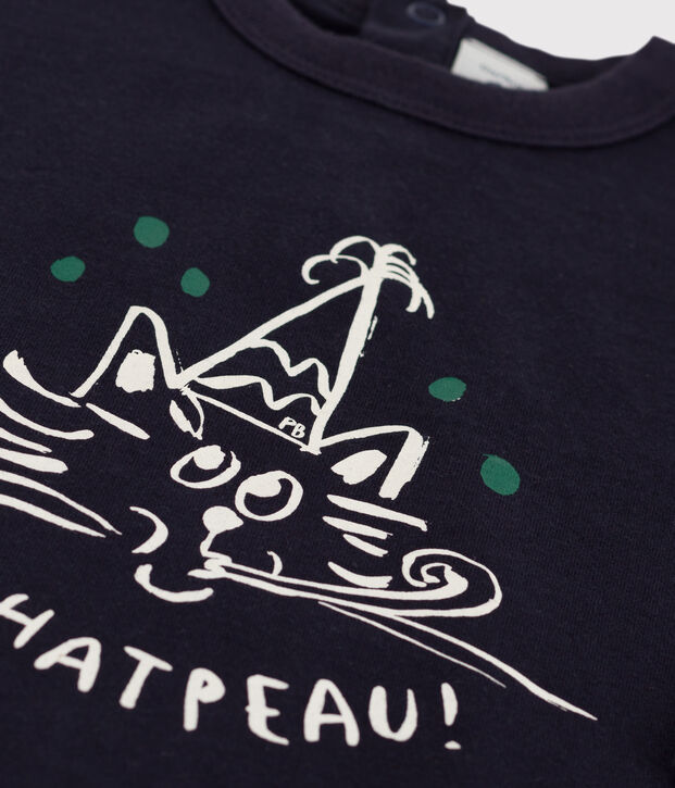 Lang&auml;rmeliges bedrucktes Baby-T-Shirt aus Baumwolle SMOKING