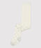 Baby-Strumpfhose. weiss MARSHMALLOW/grau ARGENT