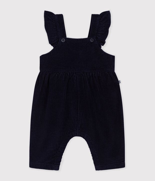 Langbeinige Baby-Latzhose aus einfarbigem Feincord SOIR