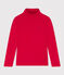 Kinder-Rollkragenshirt aus Baumwolle rot