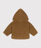 Baby-Jacke mit Kapuze aus Sherpa braun BRINDILLE