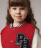 Kinder-Teddy-Blouson aus Molton, Mädchen - Jungen rot TERKUIT/weiss MARSHMALLOW