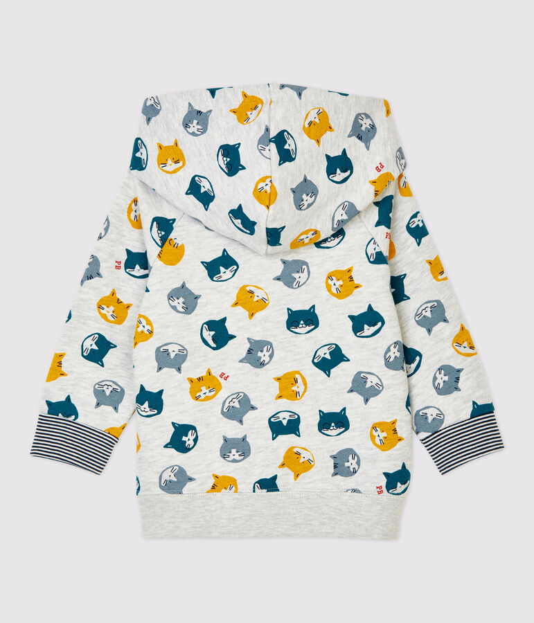 Baby-Sweatshirt aus Molton. grau BELUGA/weiss MULTICO