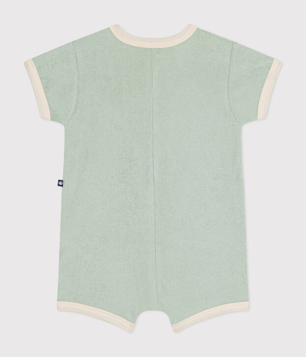 Baby Kurz-Overall aus Frottee gr&uuml;n