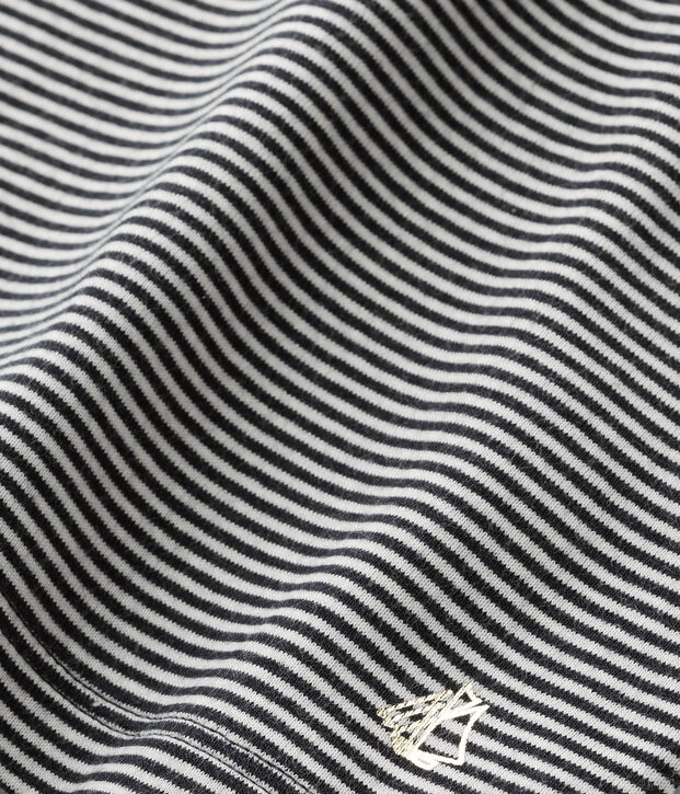 M&auml;dchen-Langarmshirt mit Milleraies-Ringelmuster blau/weiss
