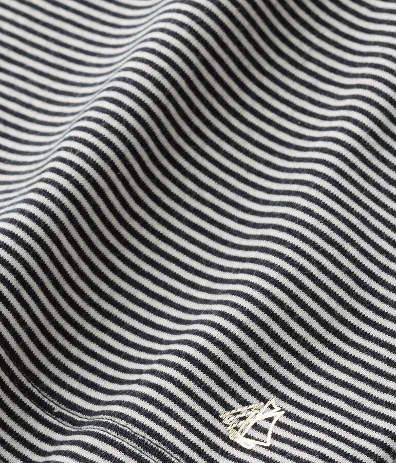 M&auml;dchen-Langarmshirt mit Milleraies-Ringelmuster blau/weiss