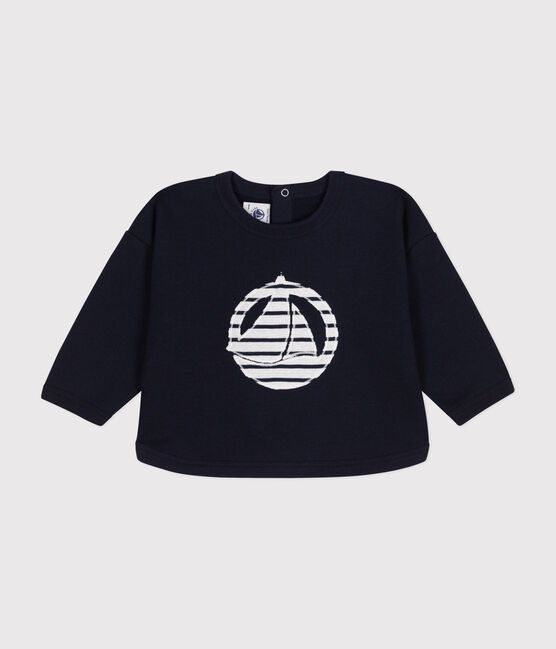 Baby-Sweatshirt aus Molton blau SMOKING