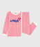 Kinderpyjama aus Nicki mit Streifen rot MARSHMALLOW/weiss CORRIDA