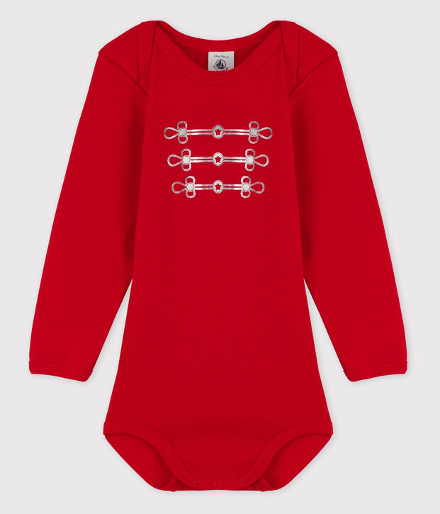 Lang&auml;rmliger Baby-Body f&uuml;r M&auml;dchen rot