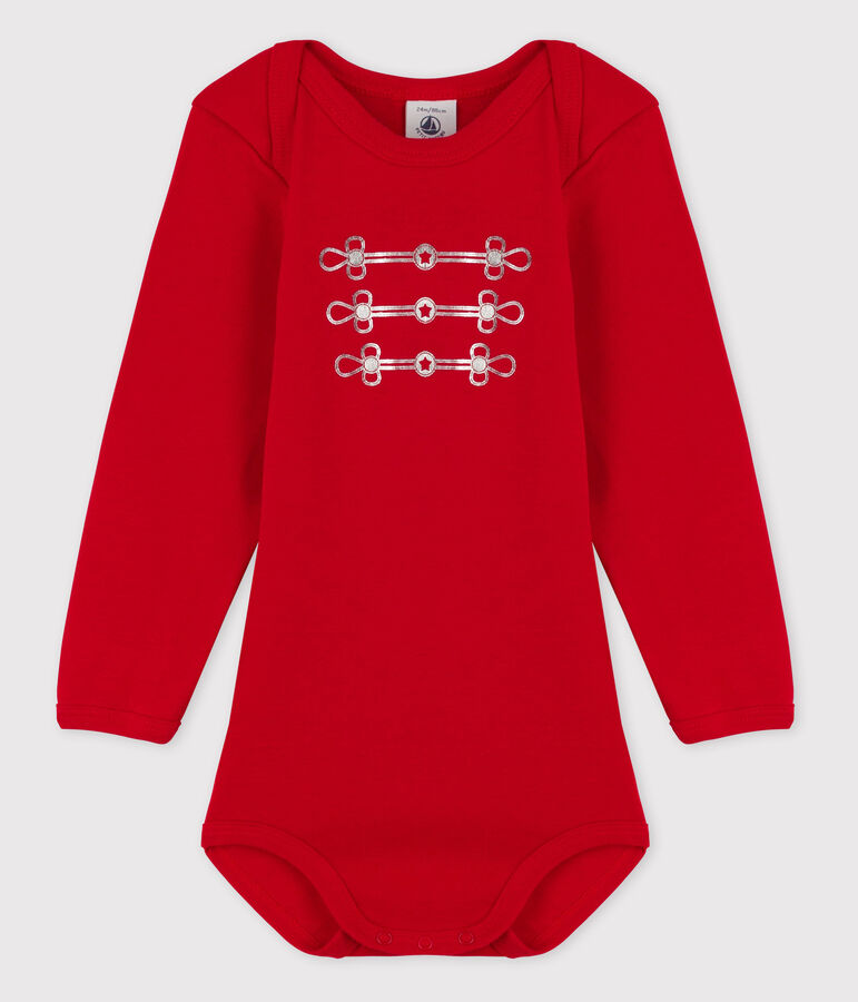 Lang&auml;rmliger Baby-Body f&uuml;r M&auml;dchen rot