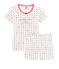 Kurzpyjama für kleine Mädchen weiss MARSHMALLOW/weiss MULTICO