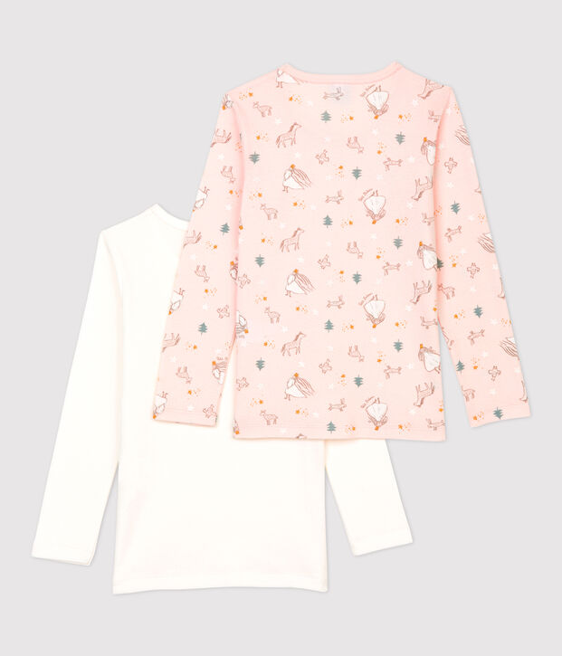 2er-Set lang&auml;rmelige T-Shirts aus Baumwolle mit Prinzessinnen-Motiv f&uuml;r M&auml;dchen vielfarbig