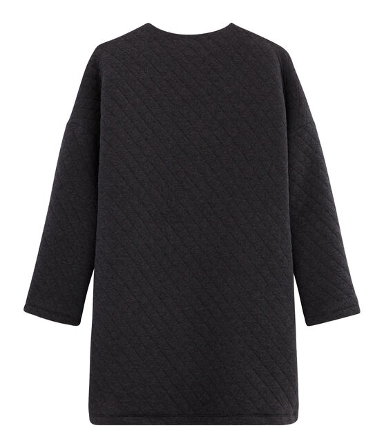 Lange Jacke aus Doppeljersey für Damen grau CITY CHINE