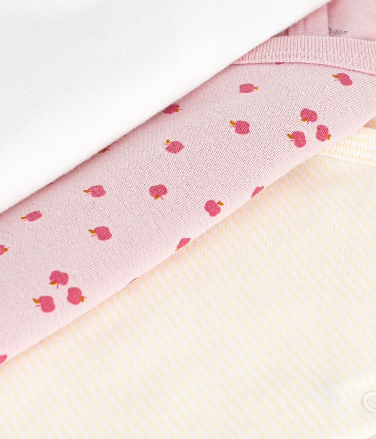 Set lang&auml;rmeliger Wickelbodys aus bedruckter Baumwolle vielfarbig