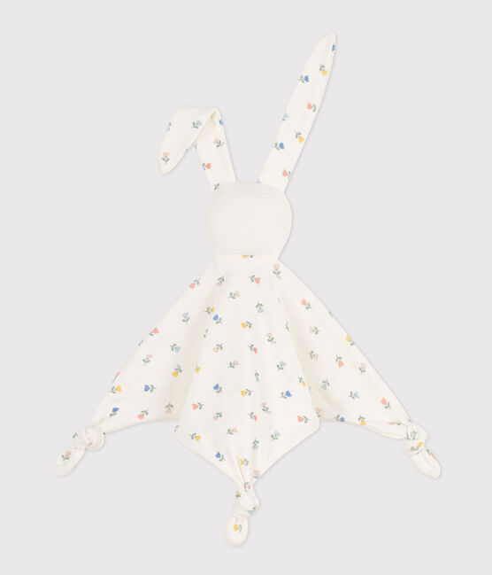 Kuscheltier aus Baumwolle mit Blumen weiss MARSHMALLOW/weiss MULTICO