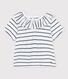 Kurzärmelige Babybluse aus gestreiftem Jersey