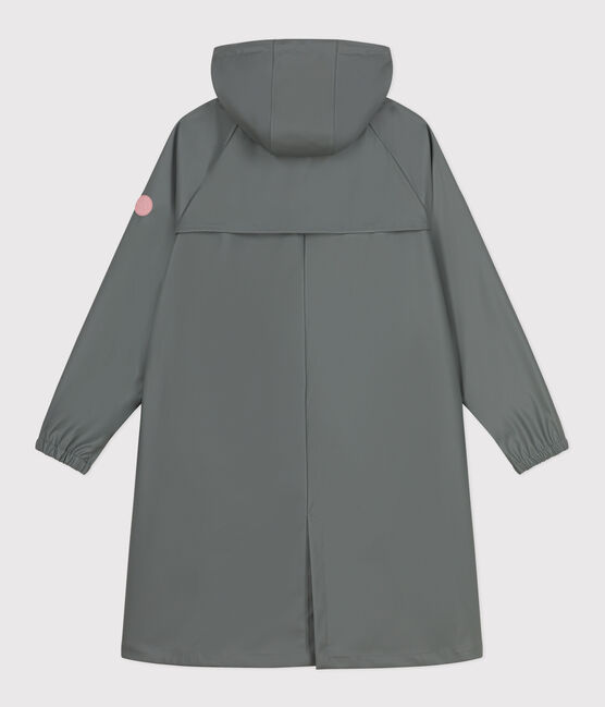 Lange Damen-Regenjacke zweifarbig grün THUYA