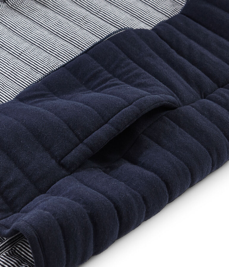 &Auml;rmellose Daunenjacke aus Doppeljersey f&uuml;r Damen blau SMOKING