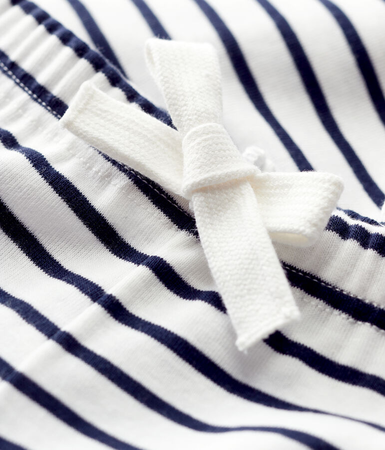 Baby-Hose aus Baumwolle weiss/blau