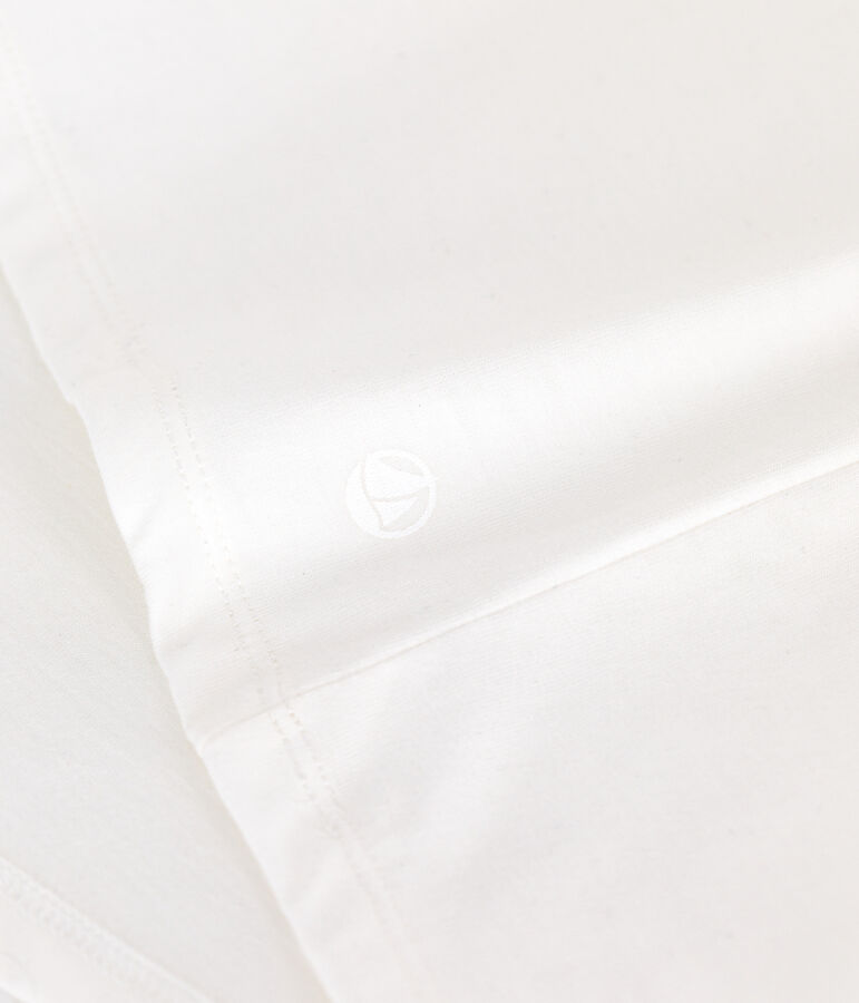 Damen T-Shirt Le Droit aus einfarbiger Baumwolle weiss