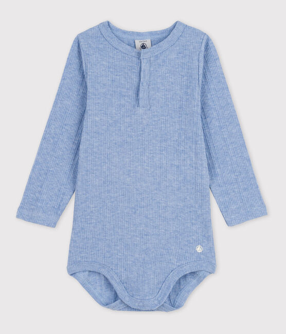Langärmeliger Baby-Body aus Baumwolle mit Tunikaausschnitt SKY