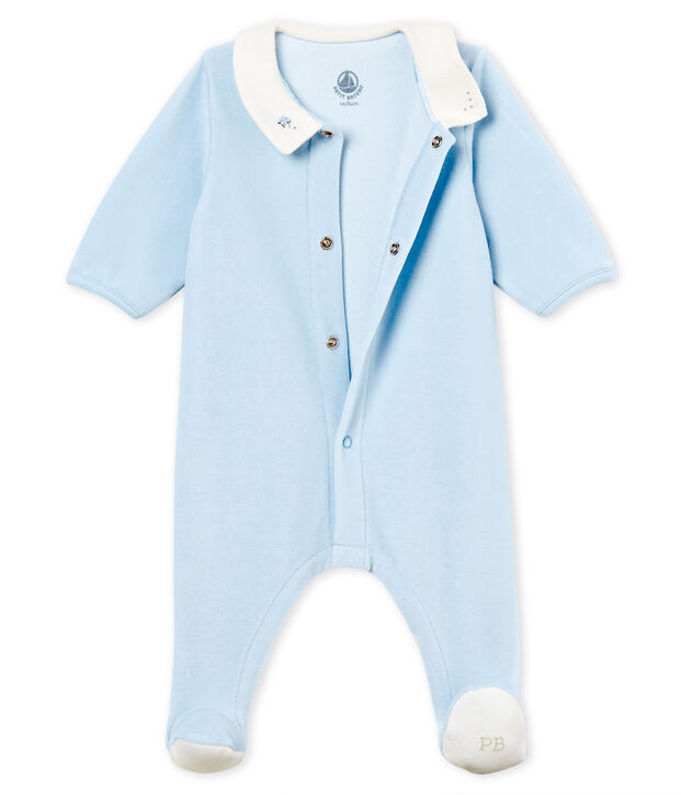 Baby-strampler jungen aus baumwoll-samt FRAICHEUR