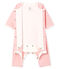 Bodyjama ohne Füße aus Rippstrick für Mädchen rosa CHARME/weiss MARSHMALLOW