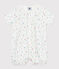 Baby-Kurzoverall aus Baumwolle mit Frucht-Motiv weiss MARSHMALLOW/weiss MULTICO
