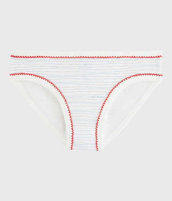 Baumwollhöschen für kleine Mädchen weiss MARSHMALLOW/blau MAJOR
