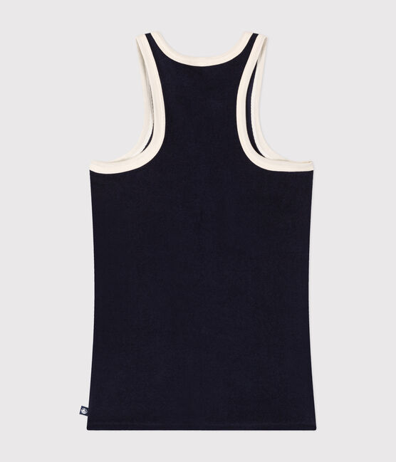 Damen-Tanktop aus Baumwoll-Frottee blau SMOKING