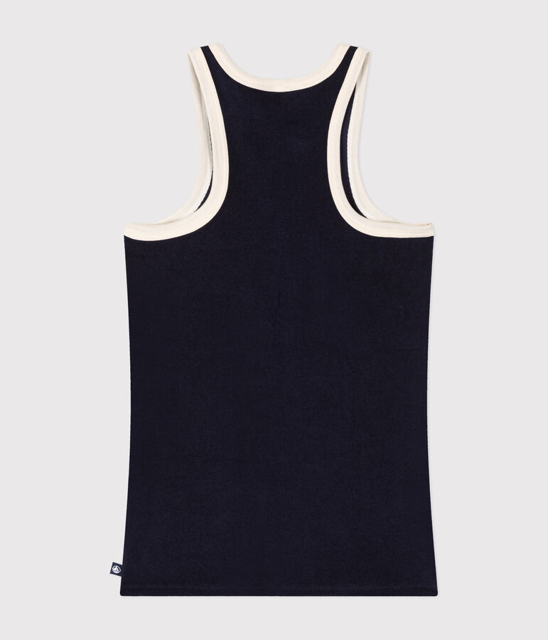 Damen-Tanktop aus Baumwoll-Frottee blau