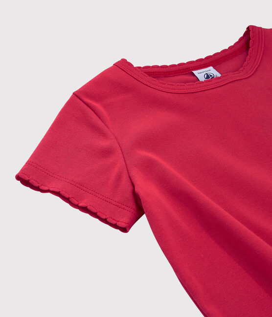 Klassisches Kinder-T-Shirt aus Baumwolle für Mädchen/Jungen rosa CRANBERRY