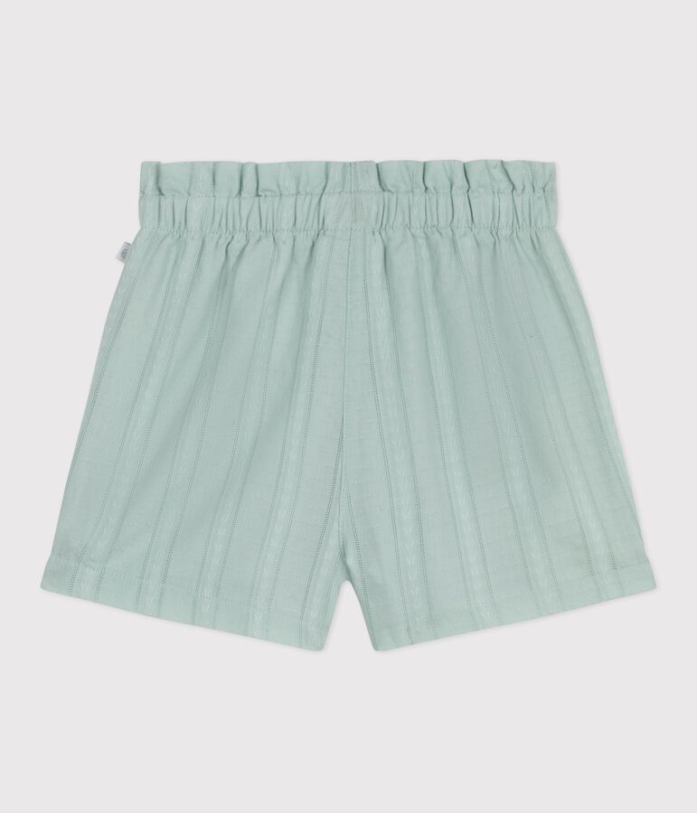Baby-Shorts aus einfarbiger Baumwolle blau