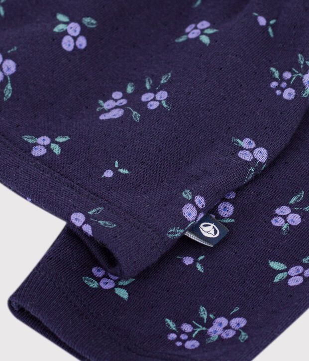 Baby-Cardigan aus Baumwolle mit Blumenmuster blau/vielfarbig