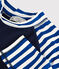 Damen-T-Shirt mit UV-Schutz aus recycelten Materialien blau SURF/weiss MARSHMALLOW