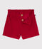 Baby-Shorts aus einfarbigem Fein-Cord rot TERKUIT
