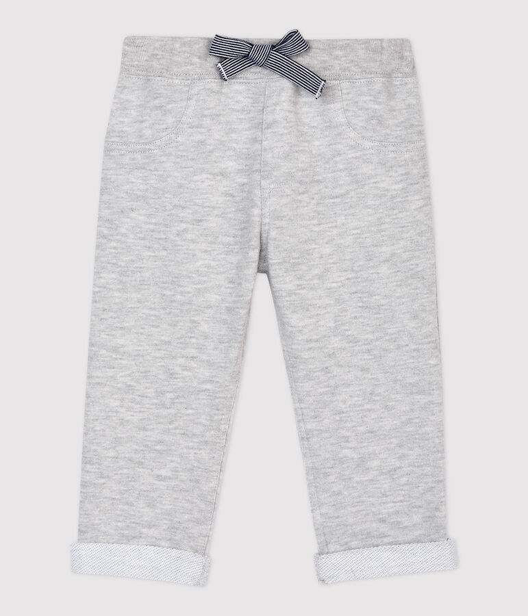 Baby-Hose aus Molton. grau BELUGA CHINE