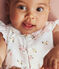 Baby-Overall aus Baumwolle mit Blumenmuster weiss/vielfarbig