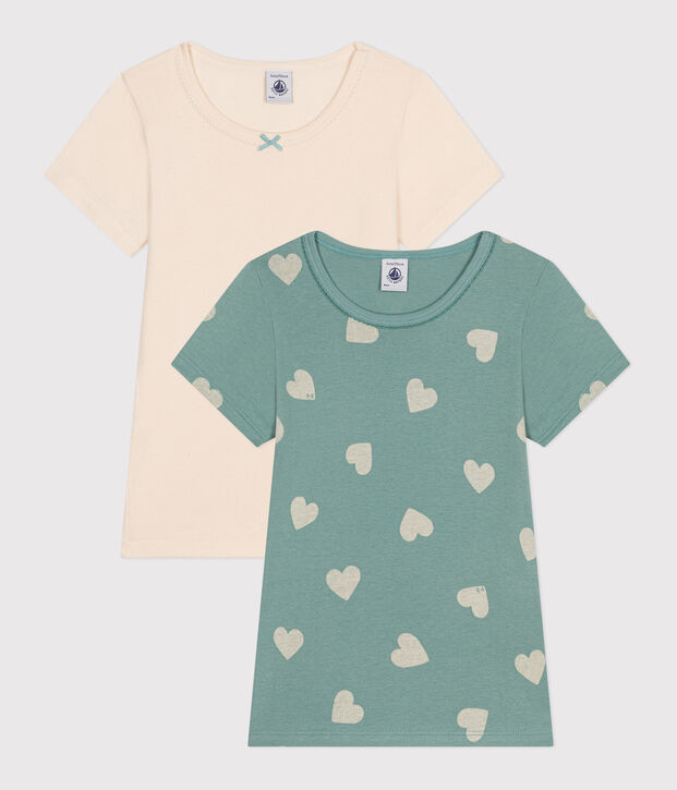 2er-Set Kurz&auml;rmelige Kinder-T-Shirts aus Baumwolle vielfarbig