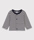 Baby-Cardigan aus gestreiftem Doppeljersey