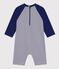 Baby Bade-Overall mit UV-Schutz blau/weiss