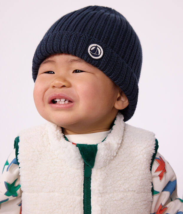 Baby-Strickm&uuml;tze mit Fleece-Futter SMOKING