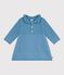 Baby-Kleid aus einfarbiger Wolle und Baumwolle ADRIATIC