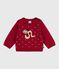 Baby-Pullover aus Woll- und Baumwollstrick rot CORRIDA