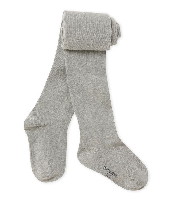 Mädchen-Strumpfhose grau SUBWAY CHINE