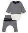 3-Teiliges gestreiftes baby-set für mädchen variante 1