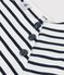 Geknöpftes Streifenshirt aus Baumwolle für Damen weiss MARSHMALLOW/blau SMOKING